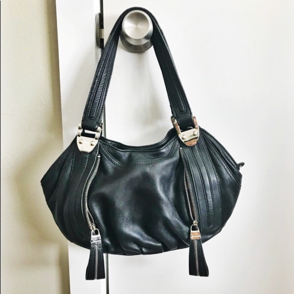 B Makowsky black hobo handbag